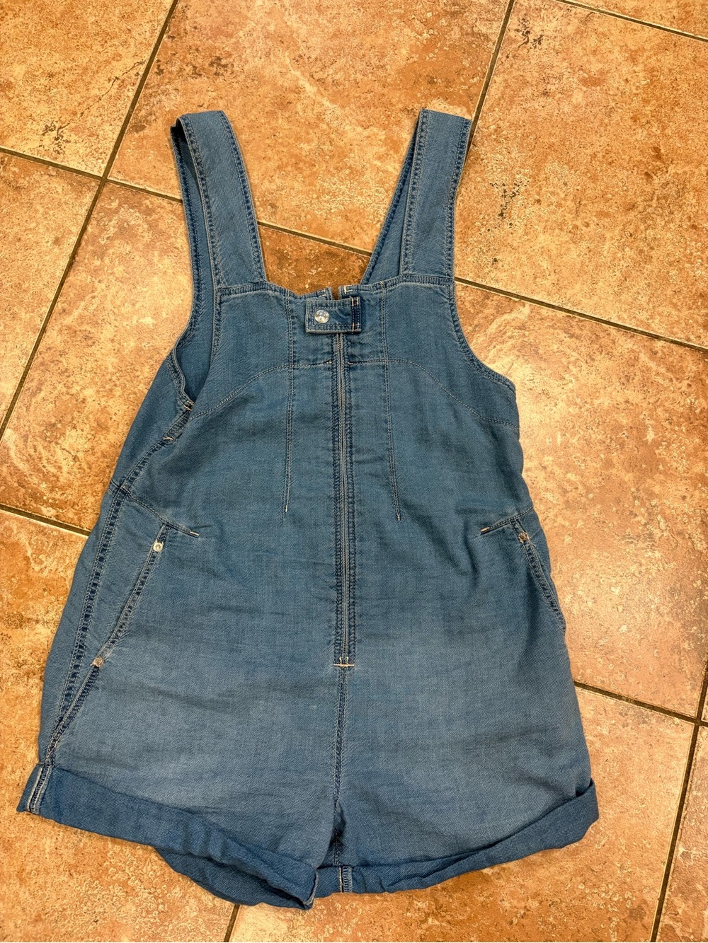 We The Free Denim Blue Short Overall